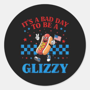 Sticker Rond T-shirt drôle du 4 juillet C'est une mauvaise jour
