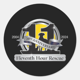 Sticker Rond T-shirt du logo du 20e anniversaire.png