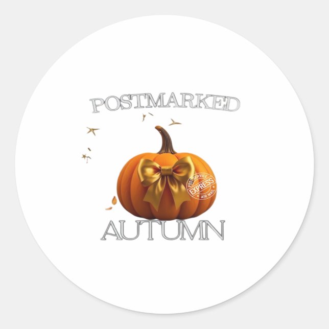 Sticker Rond T-Shirt essentiel d'automne (Devant)
