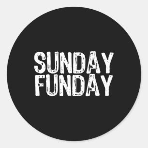 Sticker Rond T Shirt Football Sunday Funday