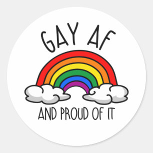 Sticker Rond T-Shirt GAY AF