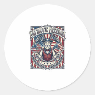 Sticker Rond T-shirt graphique vectoriel amateur de beignets pa