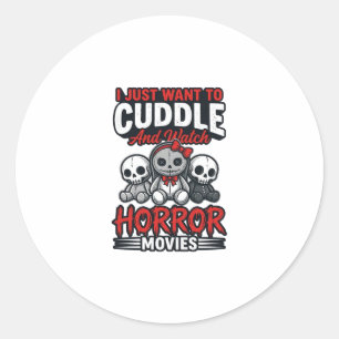 Sticker Rond T-shirt graphique vintage avec un design de film d