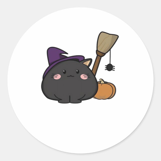 Sticker Rond T-shirt Halloween surdimensionné (Devant)