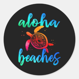 Sticker Rond T-shirt Hawaiin Sea