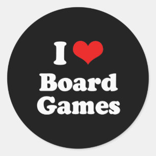 Sticker Rond T-shirt I Love Board Games