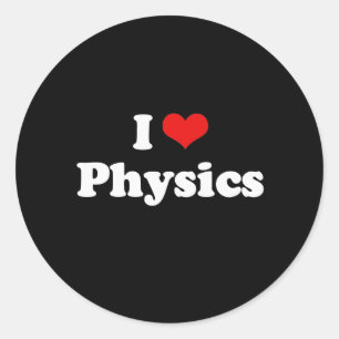 Sticker Rond T-shirt I Love Physics