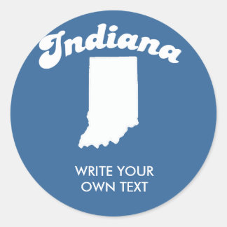 Sticker Rond T-shirt INDIANA STATE MOTTO