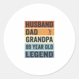 Sticker Rond T-shirt légendaire pour mari, père et grand-père d