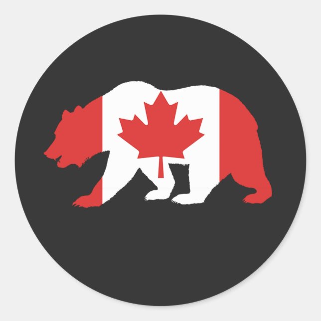 Sticker Rond T-shirt MAMA CANADA (Devant)