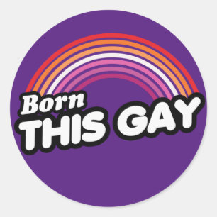 Sticker Rond T-Shirt NÉE COMME ÇA (LESBIENNE)