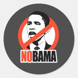 STICKER ROND T-SHIRT NOBAMA / ANTI-OBAMA