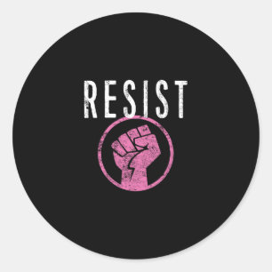 Sticker Rond T Shirt Poing de la Résistance - Faites Partie de