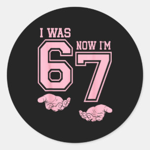 Sticker Rond T-shirt pour le 7e anniversaire Six Seven Meme, j'