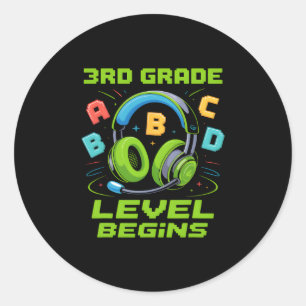 Sticker Rond T-shirt pour le premier jour de la 3e année niveau