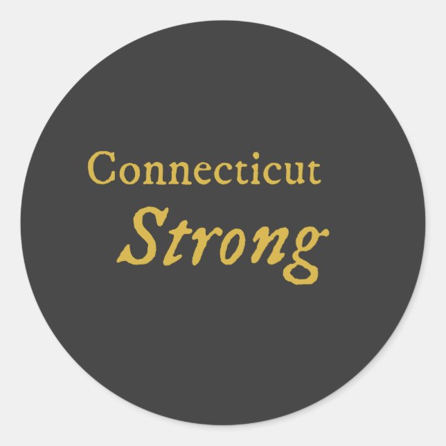 Sticker Rond T-shirt robuste Connecticut (Devant)