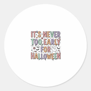 Sticker Rond T-shirt typographique Cute Vintage Halloween Too E