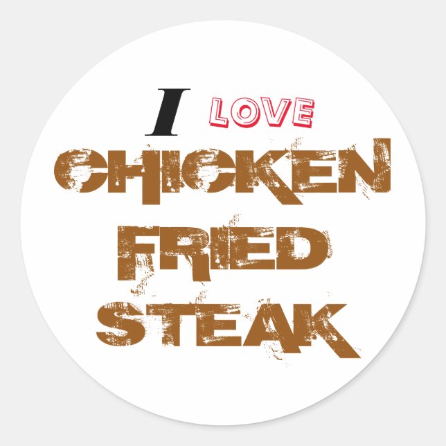 Sticker Rond T-shirt vapeur au poulet frit (Devant)