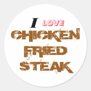 Sticker Rond T-shirt vapeur au poulet frit