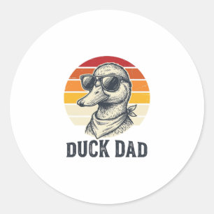 Sticker Rond T-shirt vectoriel lunettes de soleil canard vintag