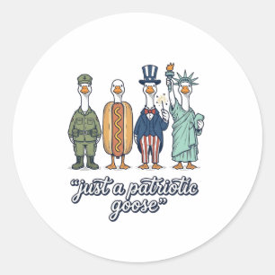 Sticker Rond T-shirt vintage vector à alignement d'oie patrioti
