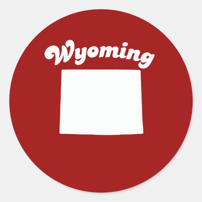 Sticker Rond T-shirt WYOMING State MOTTO (Devant)