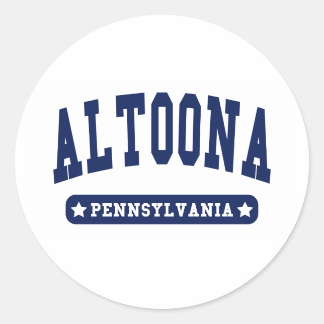 Sticker Rond T-shirts Altoona Pennsylvania College Style (Devant)