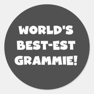 Sticker Rond T-shirts blanc et cadeaux du Meilleur-est Grammie