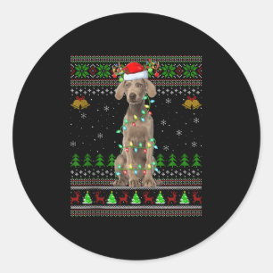 Sticker Rond T-shirts de Noël laids pour chiens de berger austr