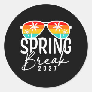 Sticker Rond T-shirts de vacances de printemps 2027 pour hommes