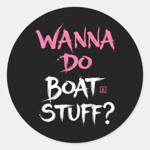 Sticker Rond T-shirts drôles de croisière pour femmes - Envie d