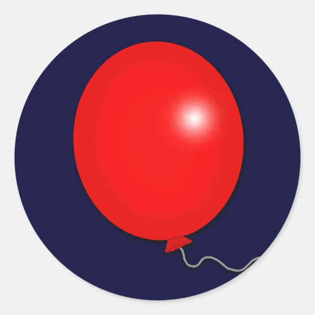 Sticker Rond T-shirts en ballon rouge, Sueurs, Sweat - shirts à (Devant)