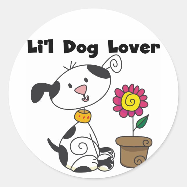 Sticker Rond T-shirts et cadeaux Amoureux de les chiens Dalmati (Devant)