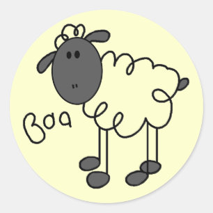 Sticker Rond T-shirts et cadeaux Bêê du mouton