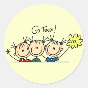 Sticker Rond T-shirts et cadeaux Cheerleading Squad