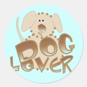 Sticker Rond T-shirts et cadeaux d'amoureux des chiens de Brown