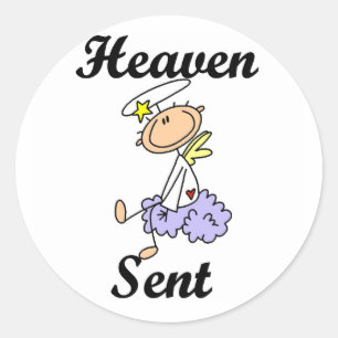 Sticker Rond T-shirts et cadeaux d'ange envoyés par le ciel