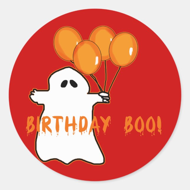 Sticker Rond T-shirts et cadeaux d'anniversaire d'Halloween (Devant)