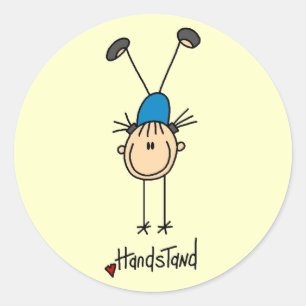 Sticker Rond T-shirts et cadeaux d'appuis renversés de gymnast