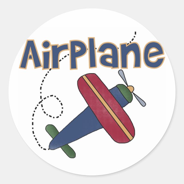 Sticker Rond T-shirts et cadeaux d'avion (Devant)