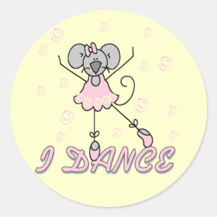 Sticker Rond T-shirts et cadeaux de ballet de souris
