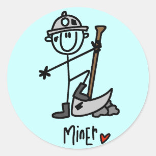 Sticker Rond T-shirts et cadeaux de base de mineur