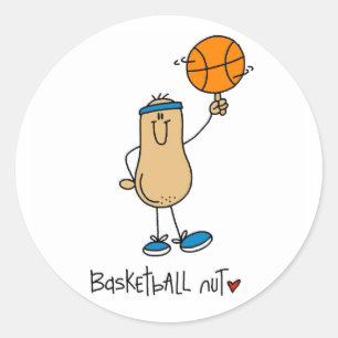 Sticker Rond T-shirts et cadeaux de basket-ball