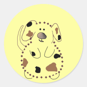 Sticker Rond T-shirts et cadeaux de chien de bande dessinée