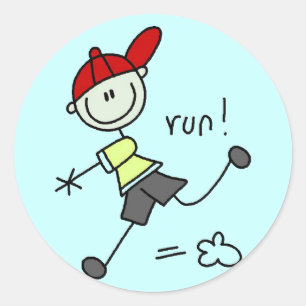 Sticker Rond T-shirts et cadeaux de course de baseball