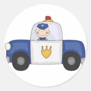 Sticker Rond T-shirts et cadeaux de croisière de police