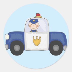 Sticker Rond T-shirts et cadeaux de croisière de police