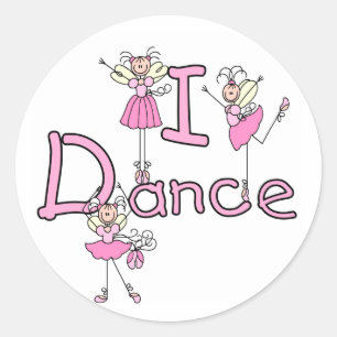 Sticker Rond T-shirts et Cadeaux de Danse Ballerine I