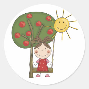 Sticker Rond T-shirts et cadeaux de fille en voilure