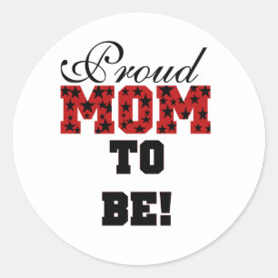 Sticker Rond T-shirts et Cadeaux de Future Maman Fière